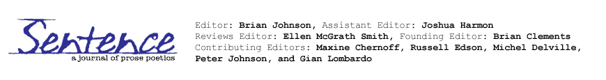 Sentence: a Journal of Prose Poetics